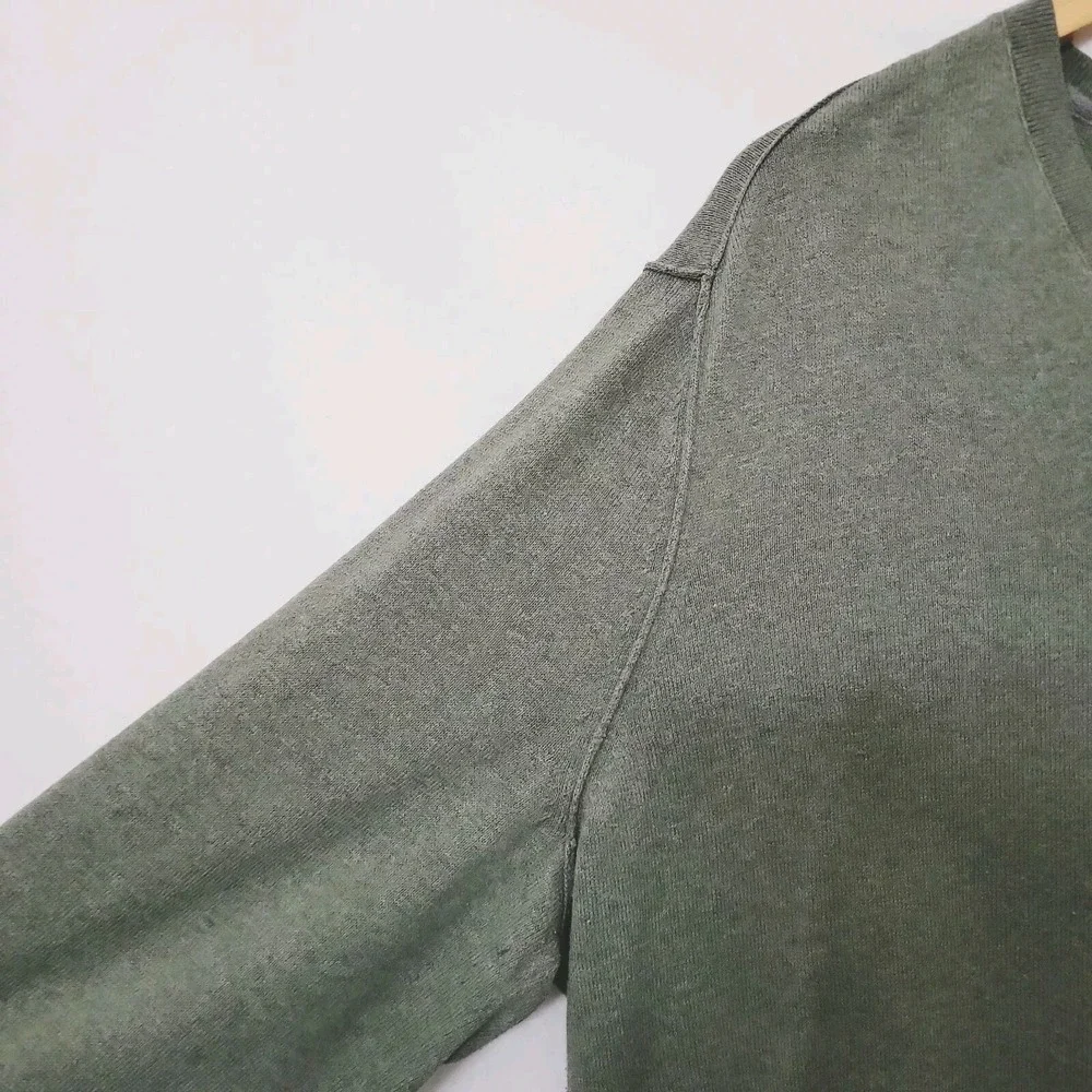 Banana Republic Cashmere Blend‎ Sweater Mens XL Green V-Neck Preppy Layers